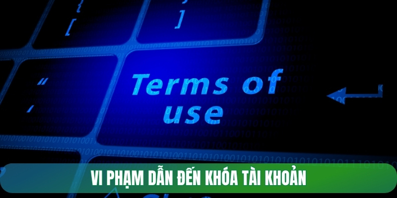 Vi phạm dẫn đến khóa tài khoản